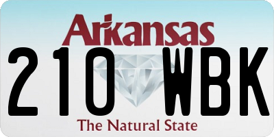 AR license plate 210WBK