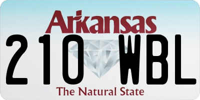 AR license plate 210WBL