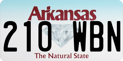 AR license plate 210WBN