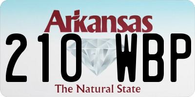 AR license plate 210WBP