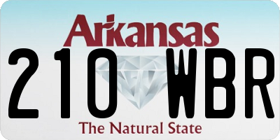 AR license plate 210WBR