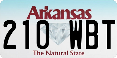 AR license plate 210WBT