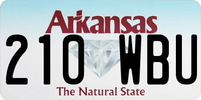 AR license plate 210WBU