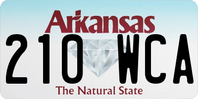 AR license plate 210WCA