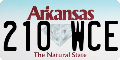 AR license plate 210WCE