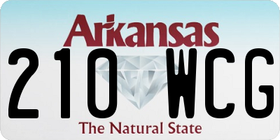 AR license plate 210WCG