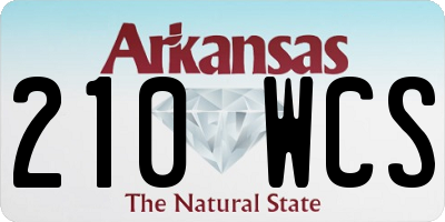 AR license plate 210WCS