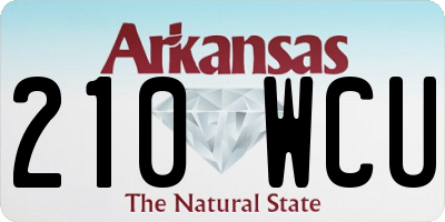 AR license plate 210WCU