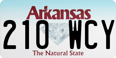 AR license plate 210WCY