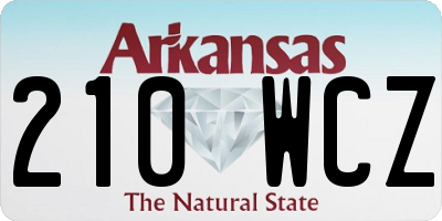 AR license plate 210WCZ