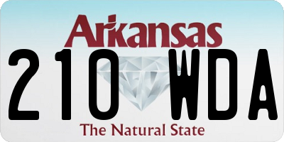 AR license plate 210WDA