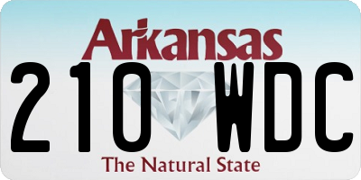 AR license plate 210WDC