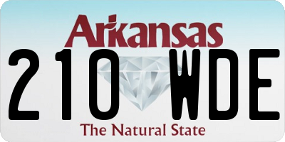 AR license plate 210WDE