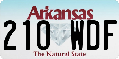 AR license plate 210WDF