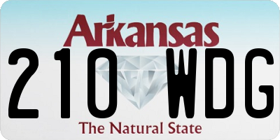 AR license plate 210WDG