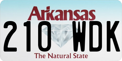 AR license plate 210WDK