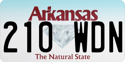 AR license plate 210WDN