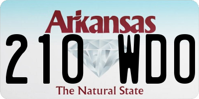 AR license plate 210WDO