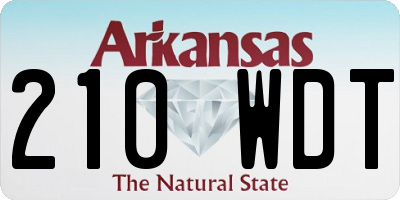AR license plate 210WDT