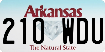 AR license plate 210WDU