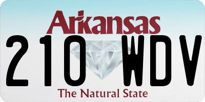 AR license plate 210WDV