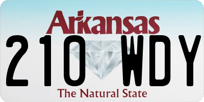 AR license plate 210WDY
