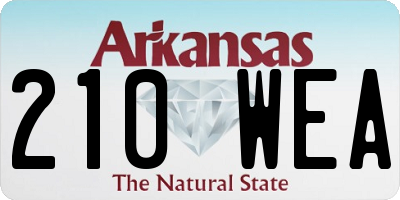 AR license plate 210WEA