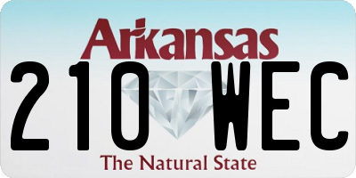 AR license plate 210WEC