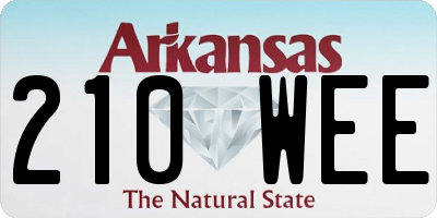 AR license plate 210WEE
