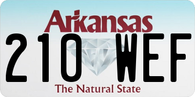 AR license plate 210WEF