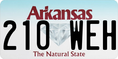 AR license plate 210WEH