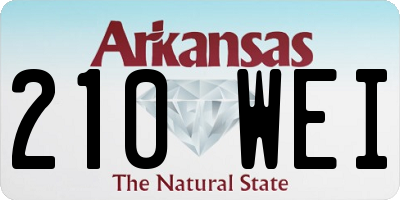 AR license plate 210WEI
