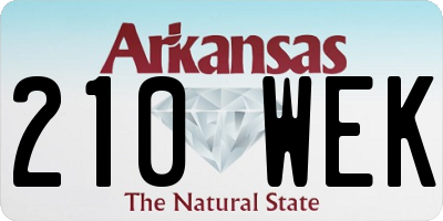 AR license plate 210WEK