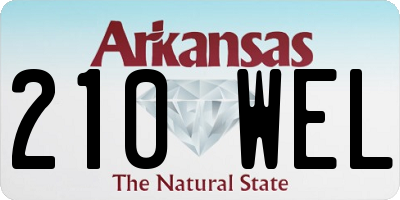 AR license plate 210WEL