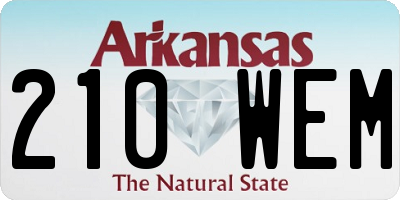 AR license plate 210WEM