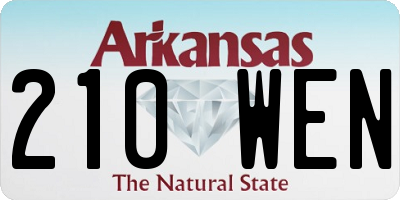 AR license plate 210WEN