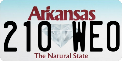 AR license plate 210WEO