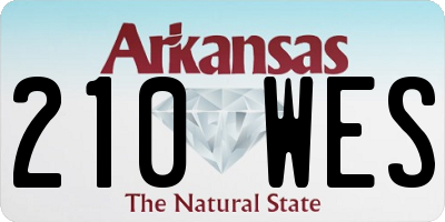 AR license plate 210WES