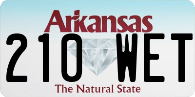 AR license plate 210WET