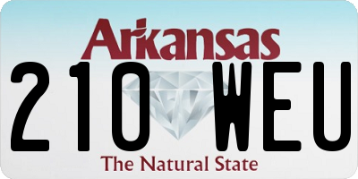 AR license plate 210WEU