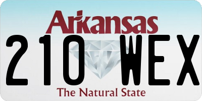 AR license plate 210WEX