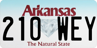 AR license plate 210WEY