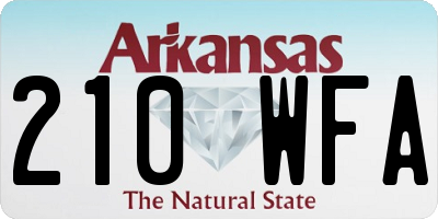 AR license plate 210WFA