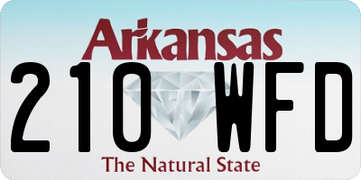 AR license plate 210WFD