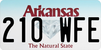 AR license plate 210WFE