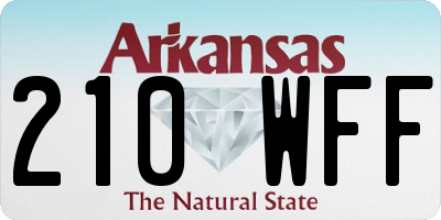 AR license plate 210WFF
