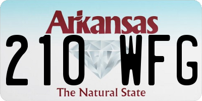 AR license plate 210WFG