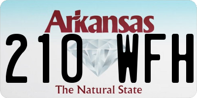 AR license plate 210WFH