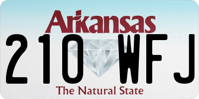 AR license plate 210WFJ