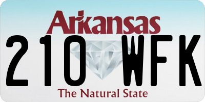 AR license plate 210WFK